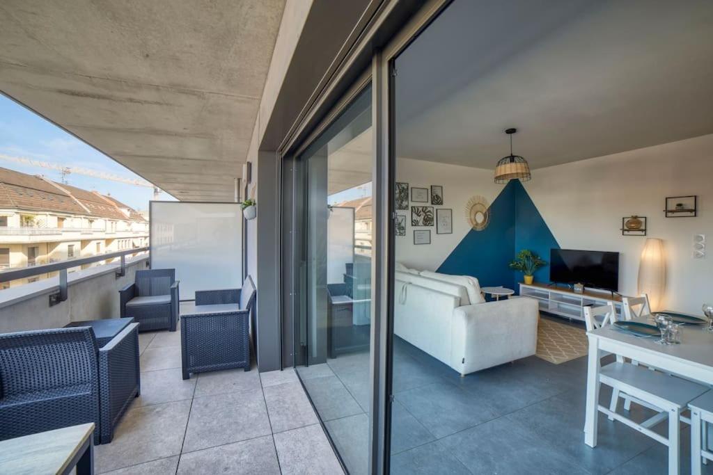 Apartment Modern'blue - Gare A 3min-geneve Acces Direct